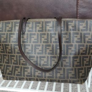 Fendi Zucca Ziptop Tote